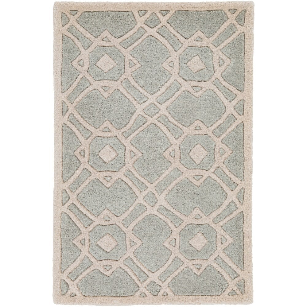 Hand-tufted Glamorous Seafoam Wool Area Rug - 3'3" x 5'3"