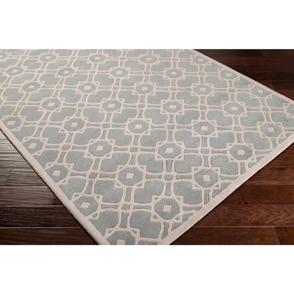 Hand-tufted Glamorous Seafoam Wool Area Rug - 3'3" x 5'3"