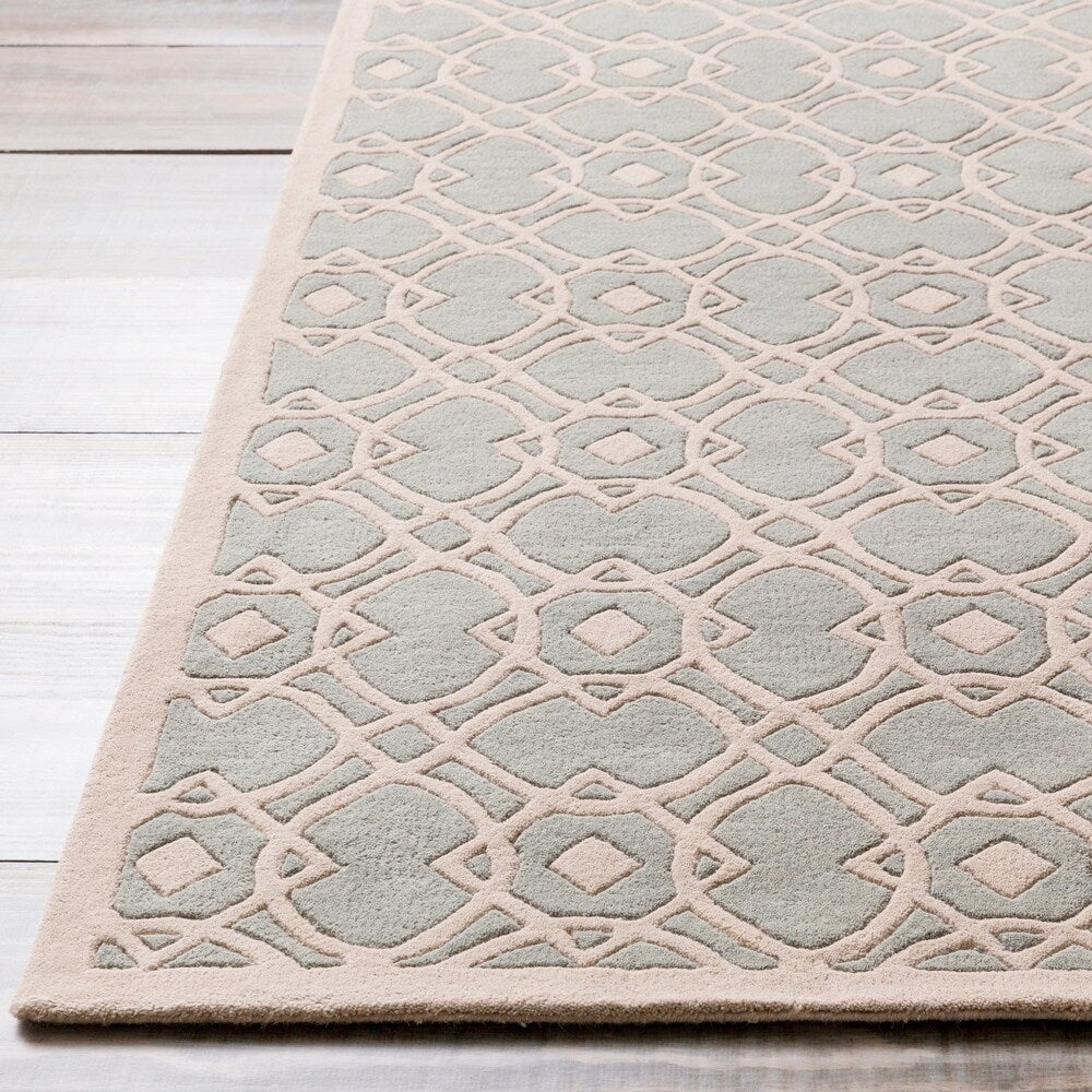 Hand-tufted Glamorous Seafoam Wool Area Rug - 3'3" x 5'3"