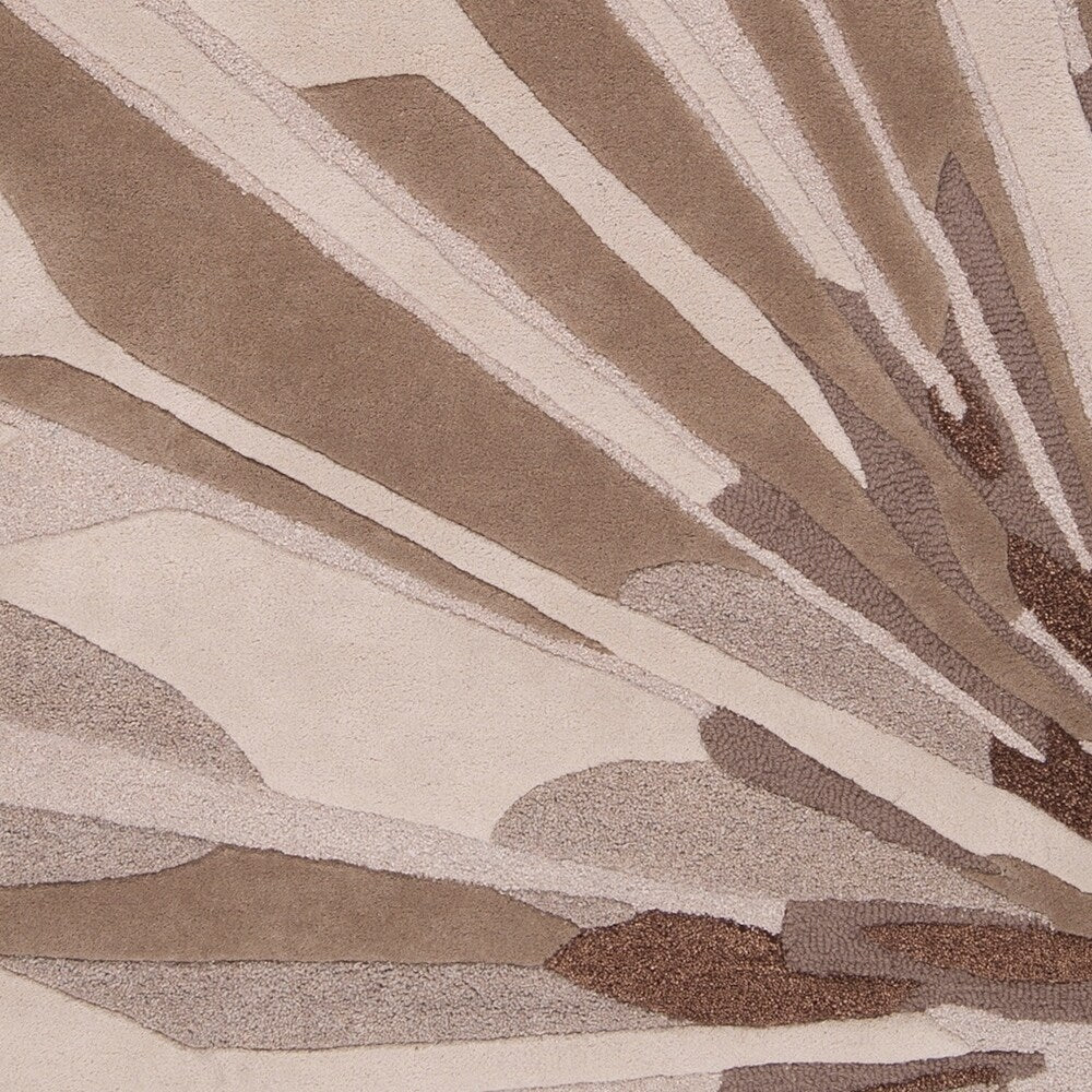 Hand-tufted Gray Cane Contemporary Floral Wool Area Rug - 8' x 11'