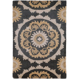 Hand-tufted Grey Mosse New Zealand Wool and Viscose Area Rug - 2' x 3'