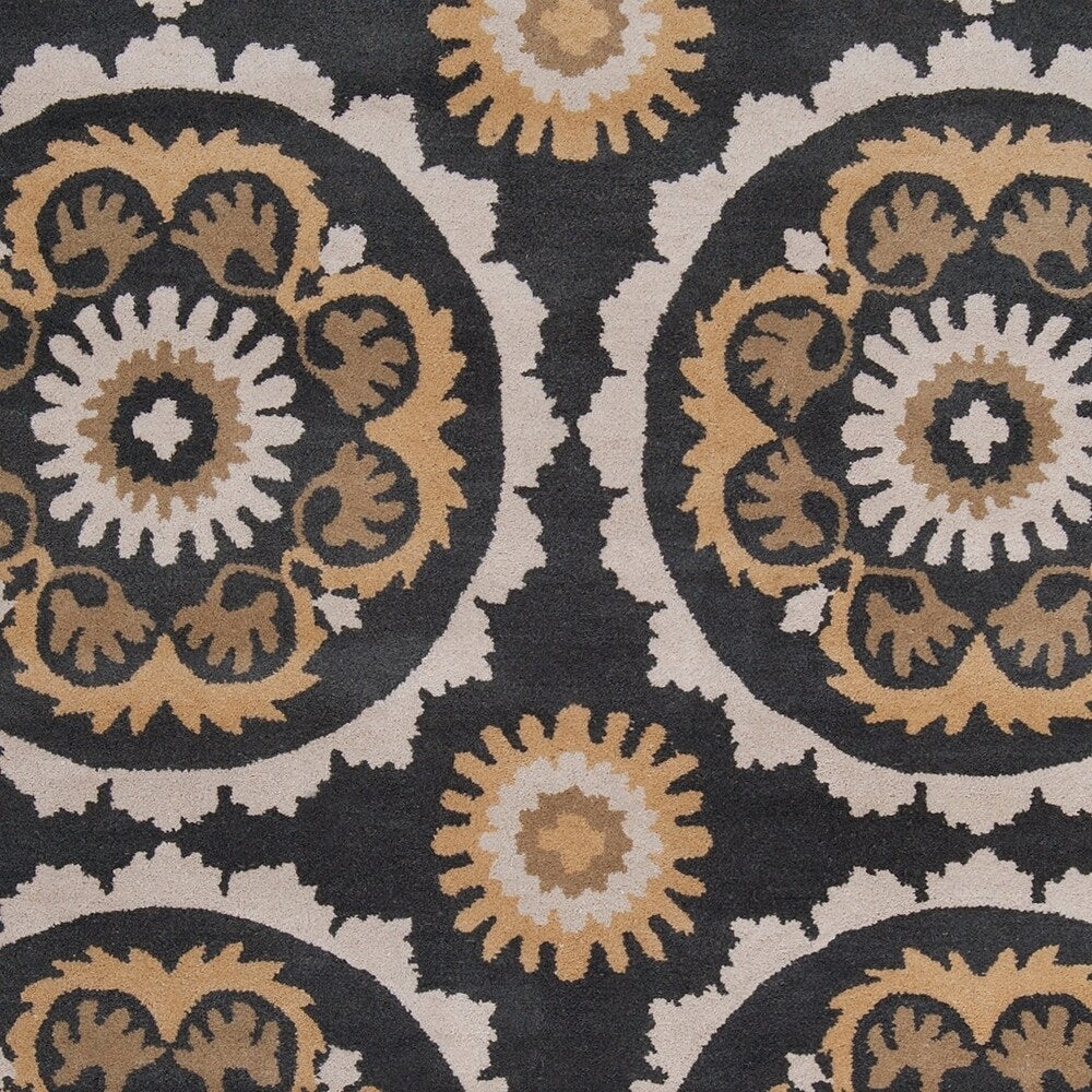 Hand-tufted Grey Mosse New Zealand Wool and Viscose Area Rug - 2' x 3'