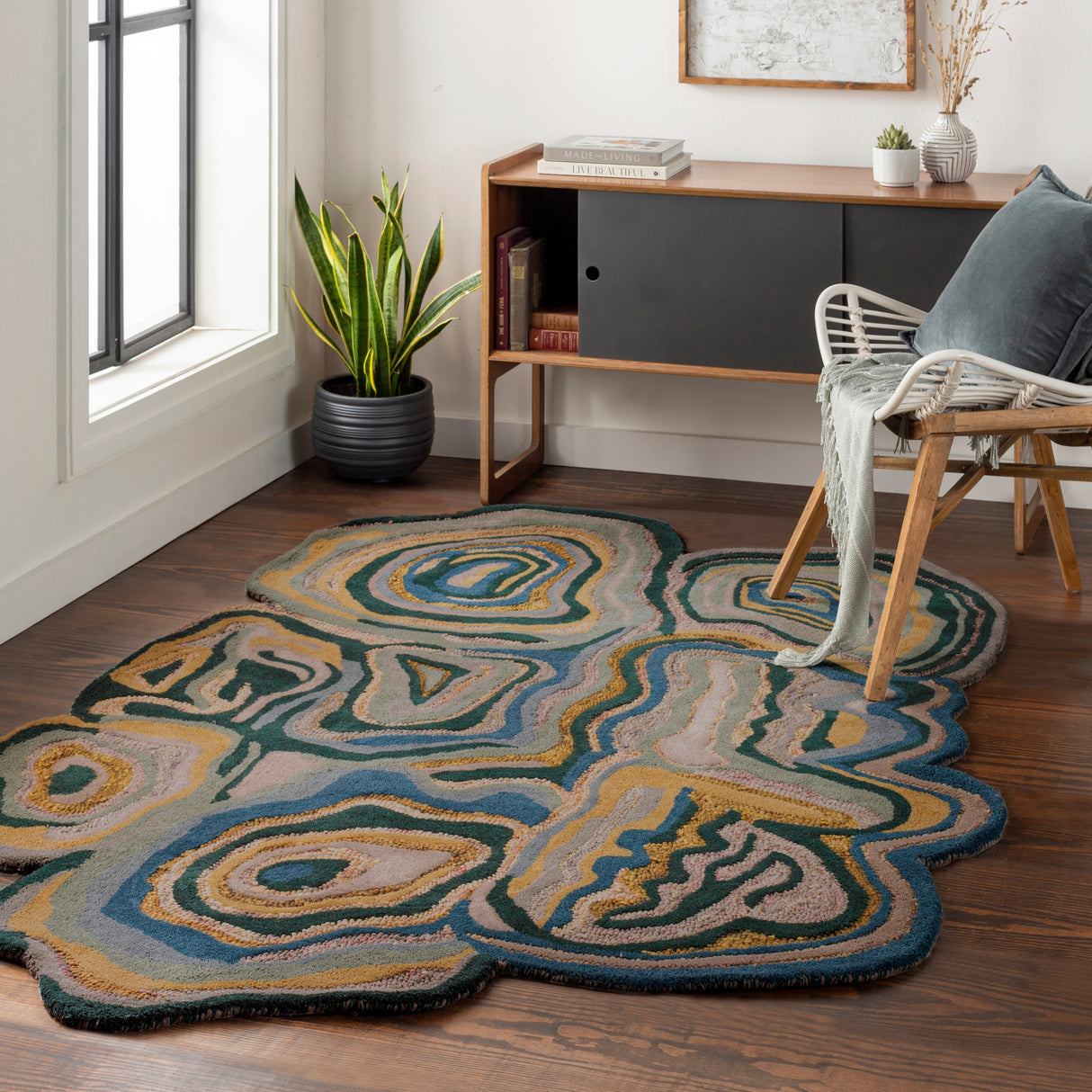 Hand-tufted Groton Green Novelty Wool Area Rug - 2' x 3' - 2' x 3'