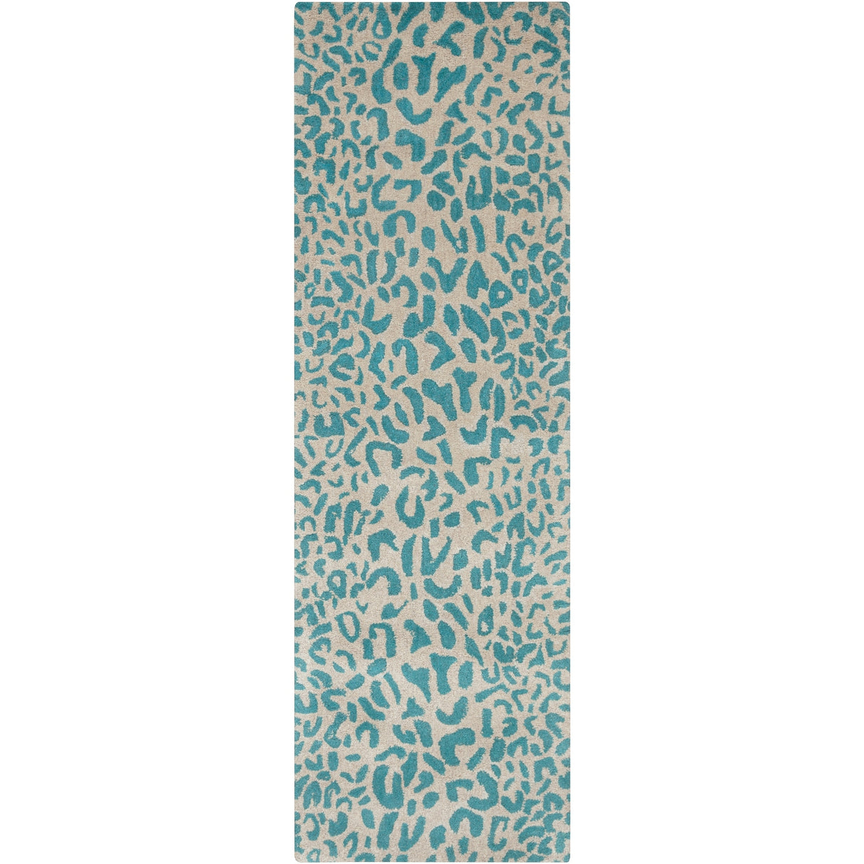 Hand-tufted Jungle Animal Print Runner Wool Area Rug