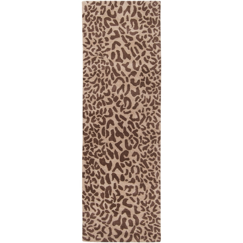 Hand-tufted Jungle Animal Print Runner Wool Area Rug