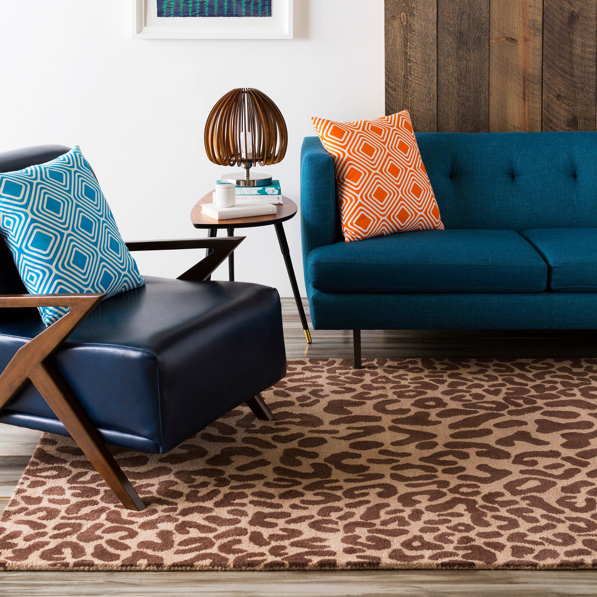 Hand-tufted Jungle Animal Print Runner Wool Area Rug