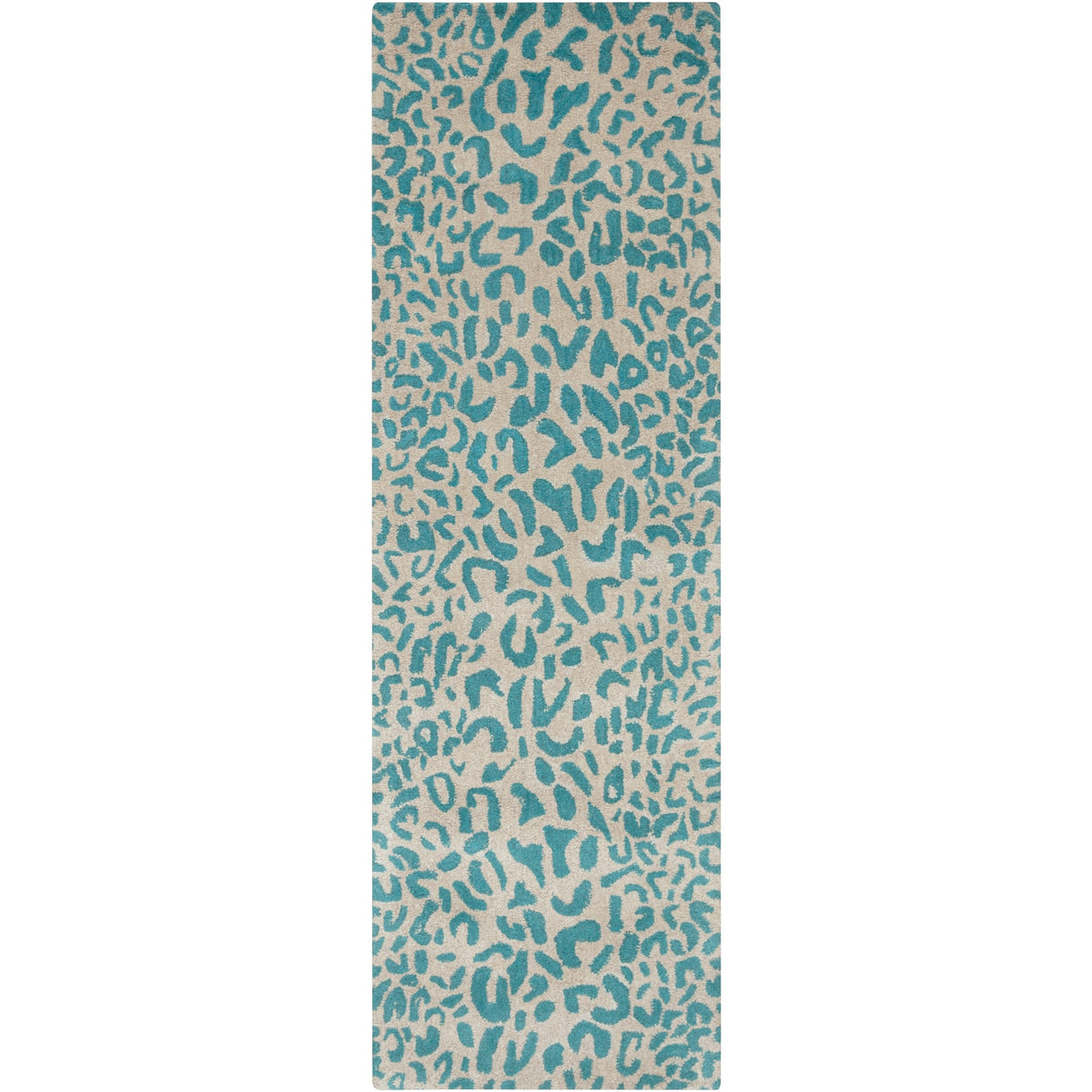 Hand-tufted Jungle Animal Print Runner Wool Area Rug
