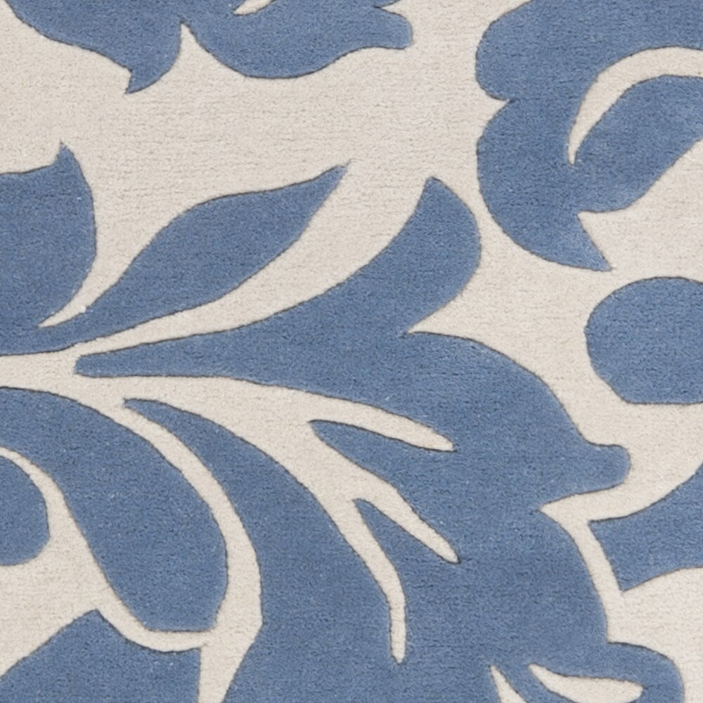 Hand-tufted Kutahya Slate Blue Wool Area Rug - 9'9" Square/Surplus