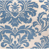 Hand-tufted Kutahya Slate Blue Wool Area Rug - 9'9" Square/Surplus