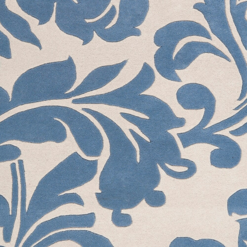 Hand-tufted Kutahya Slate Blue Wool Area Rug - 9'9" Square/Surplus