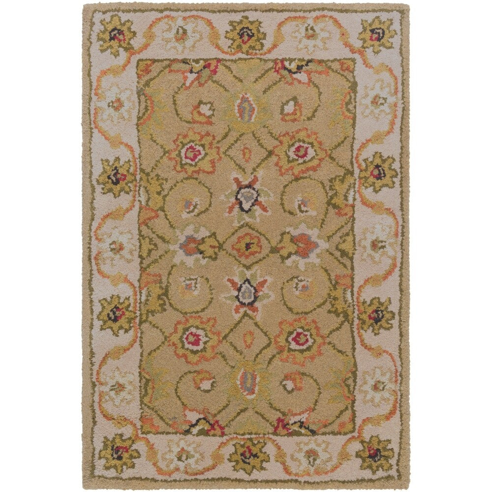 Hand-tufted Palmview Tan Wool Area Rug - 2' x 3'