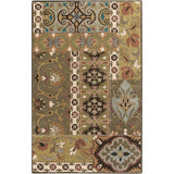 Hand-tufted Rocco Green/Taupe Wool Area Rug - 12' x 15'
