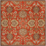 Hand-tufted Rouchel Red Wool Area Rug - 8' Square