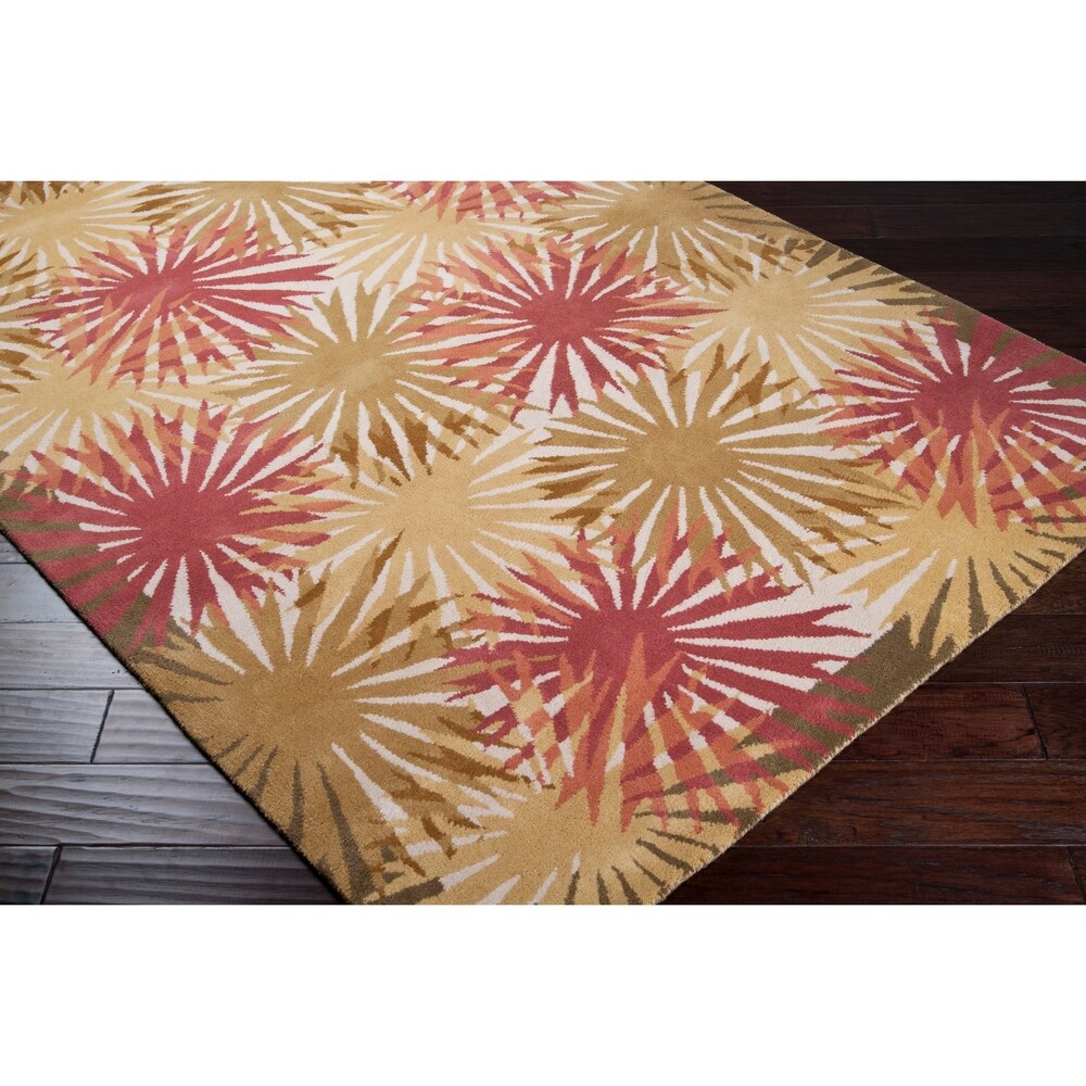 Hand-tufted Seadrift Green Wool Area Rug - 2' x 3'