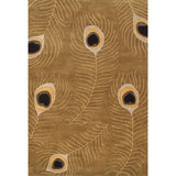 Hand-tufted Spectra Khaki Wool Rug - 5' x 7'3