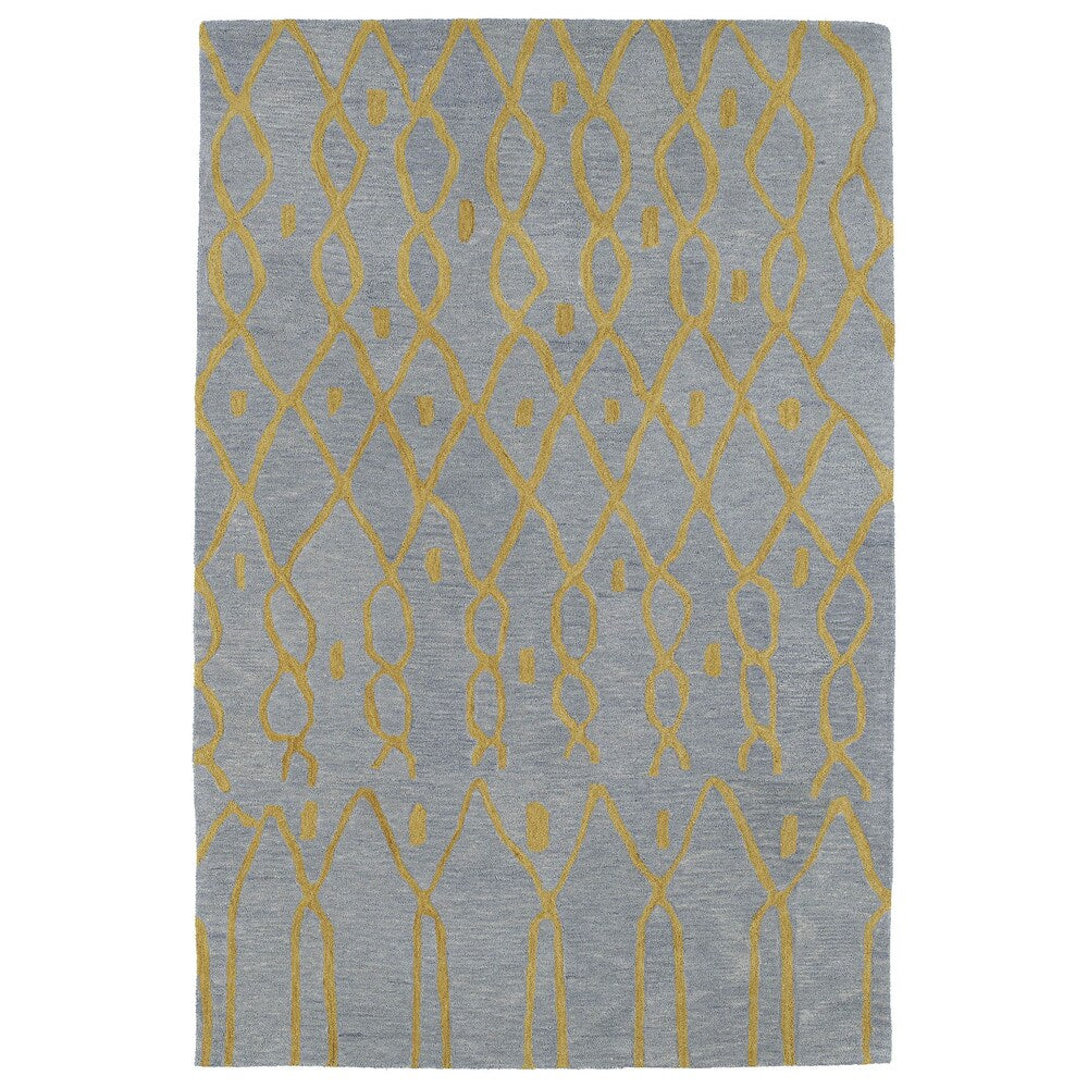 Hand-tufted Utopia Fringe Blue Wool Rug (4' x 6') - 4' x 6'