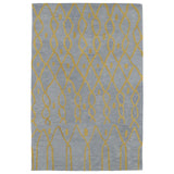 Hand-tufted Utopia Fringe Blue Wool Rug (4' x 6') - 4' x 6'