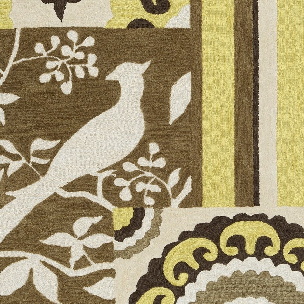 Hand-tufted Welland Dark Olive Green Area Rug - 8' x 10'6"
