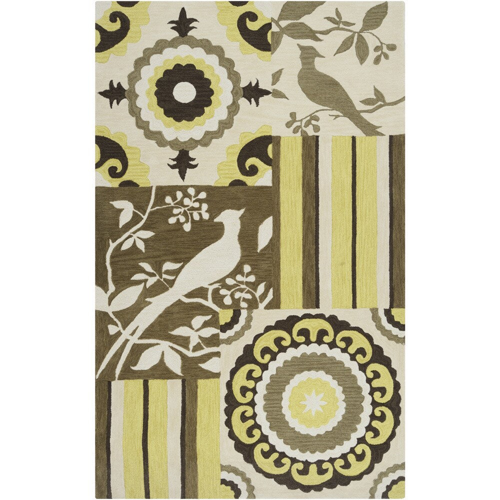 Hand-tufted Welland Dark Olive Green Area Rug - 8' x 10'6"