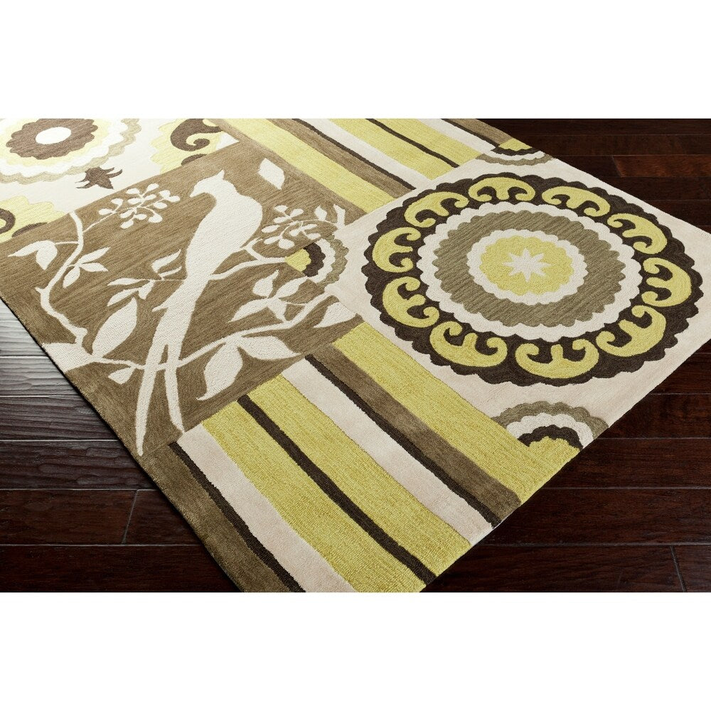 Hand-tufted Welland Dark Olive Green Area Rug - 8' x 10'6"