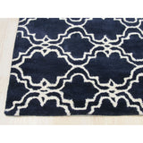 Hand-Tufted Wool Blue Traditional Trellis Moroccan Rug - Timeless Elegance and Luxurious Craftsmanship - 5' x 8'