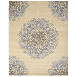 Hand-tufted Wool Blue Transitional Oriental Modern Naiin Rug
