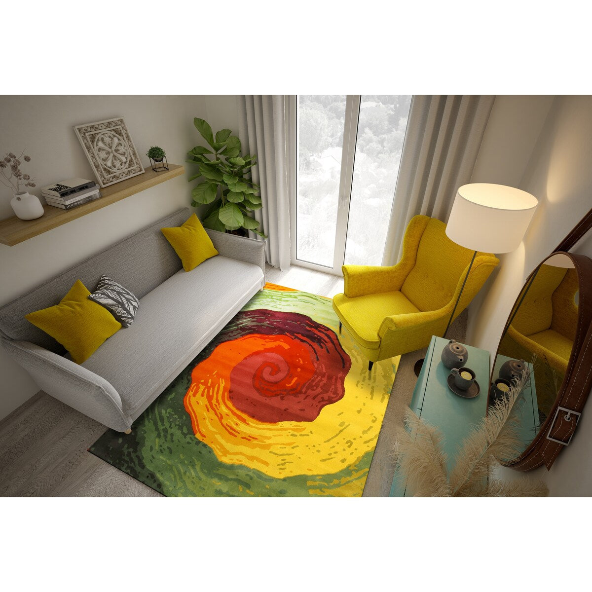 Hand-tufted Wool Contemporary Abstract Cowabunga Area Rug