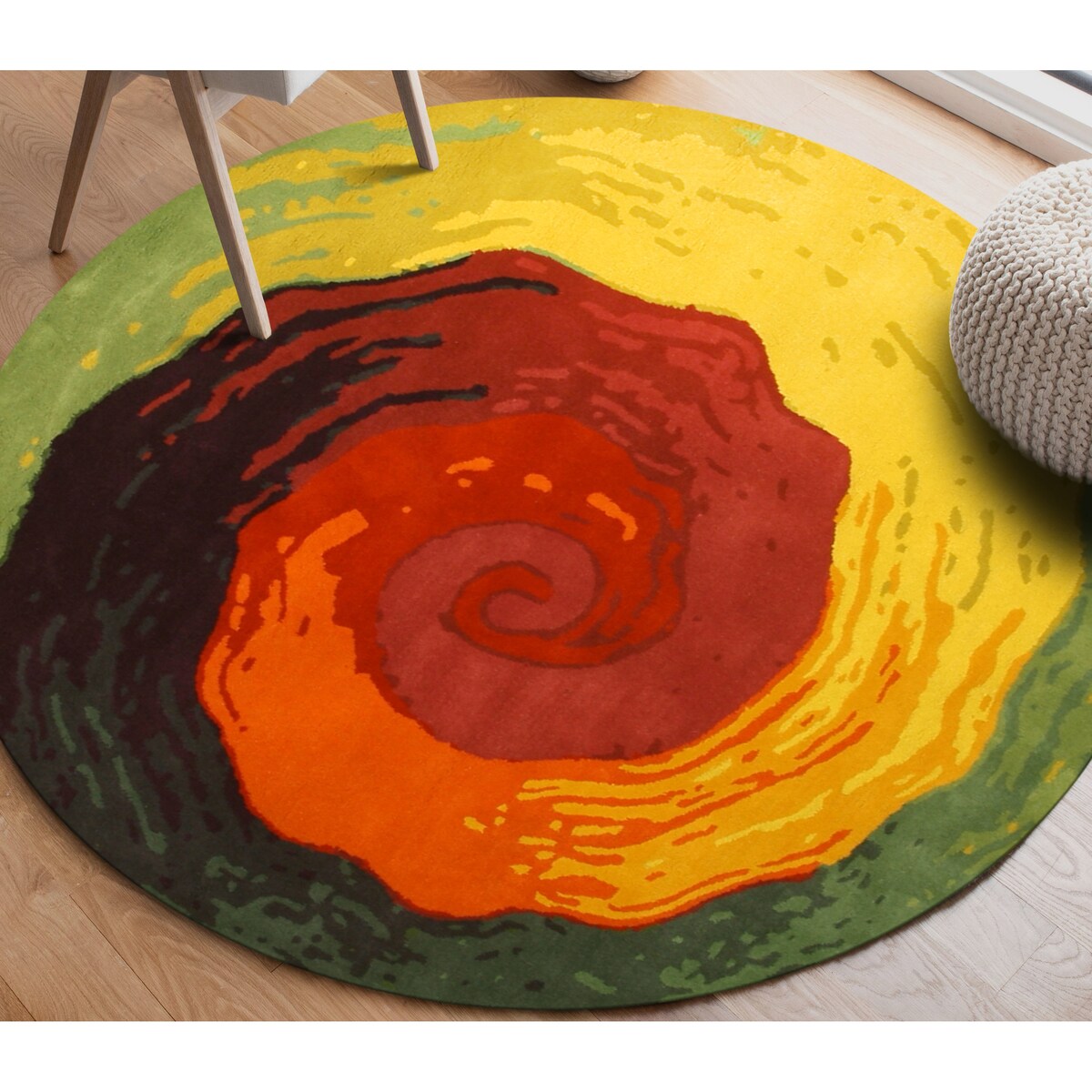 Hand-tufted Wool Contemporary Abstract Cowabunga Area Rug