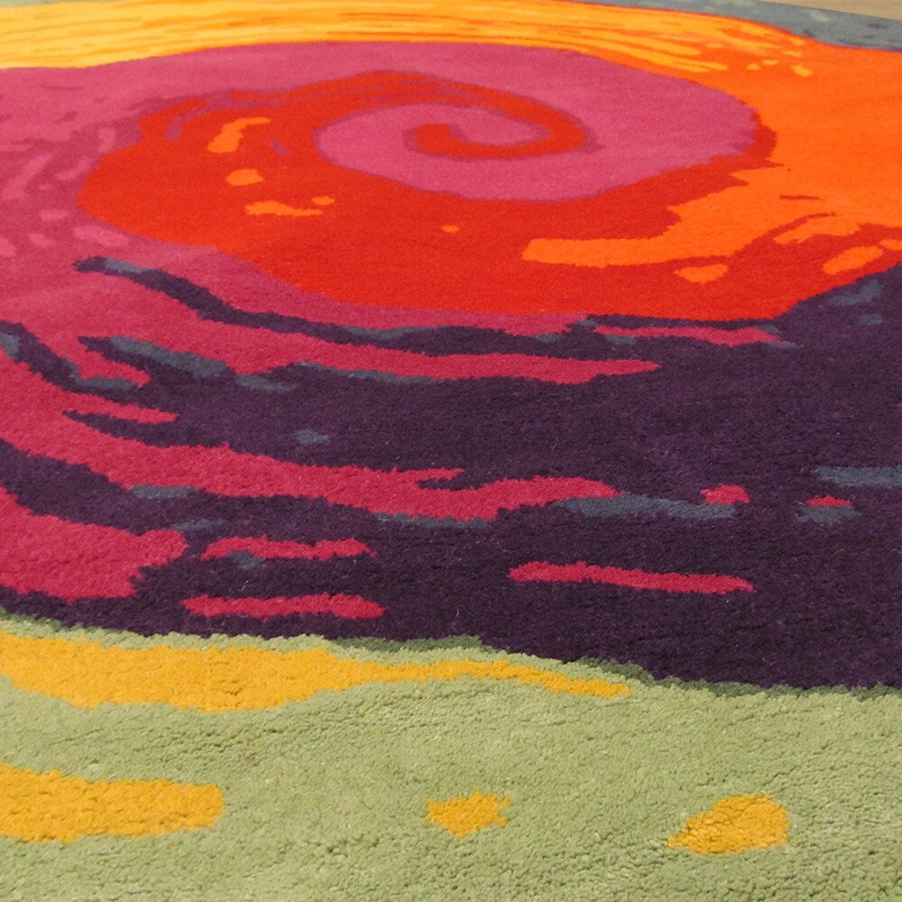 Hand-tufted Wool Contemporary Abstract Cowabunga Area Rug