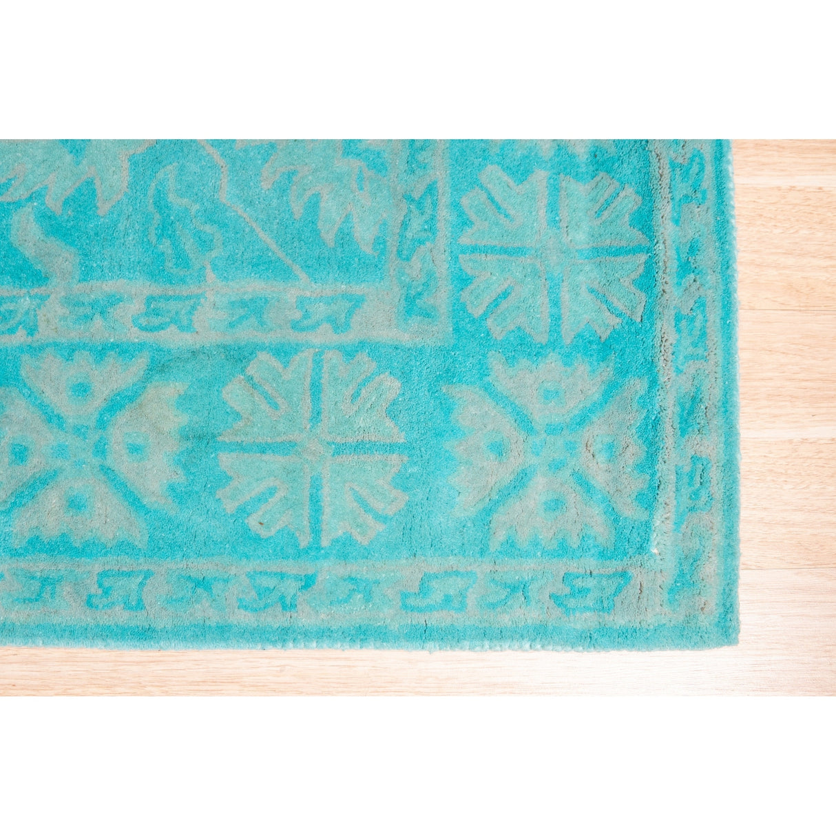 Hand-tufted Wool Green Traditional Oriental Overdyed Rug - 4' x 6'