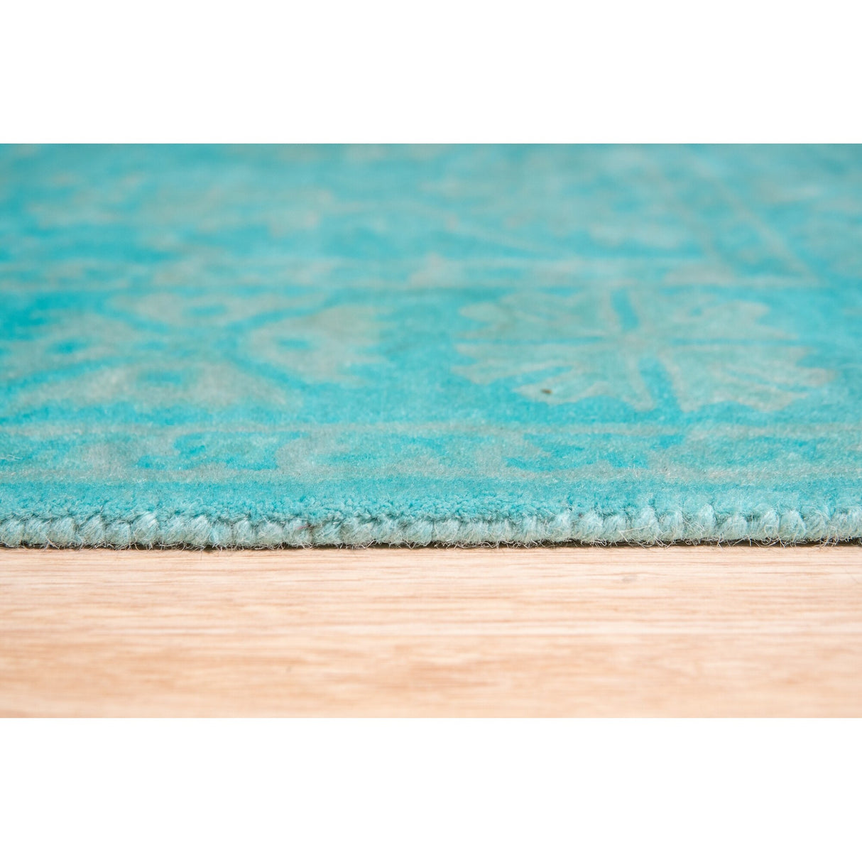 Hand-tufted Wool Green Traditional Oriental Overdyed Rug - 4' x 6'