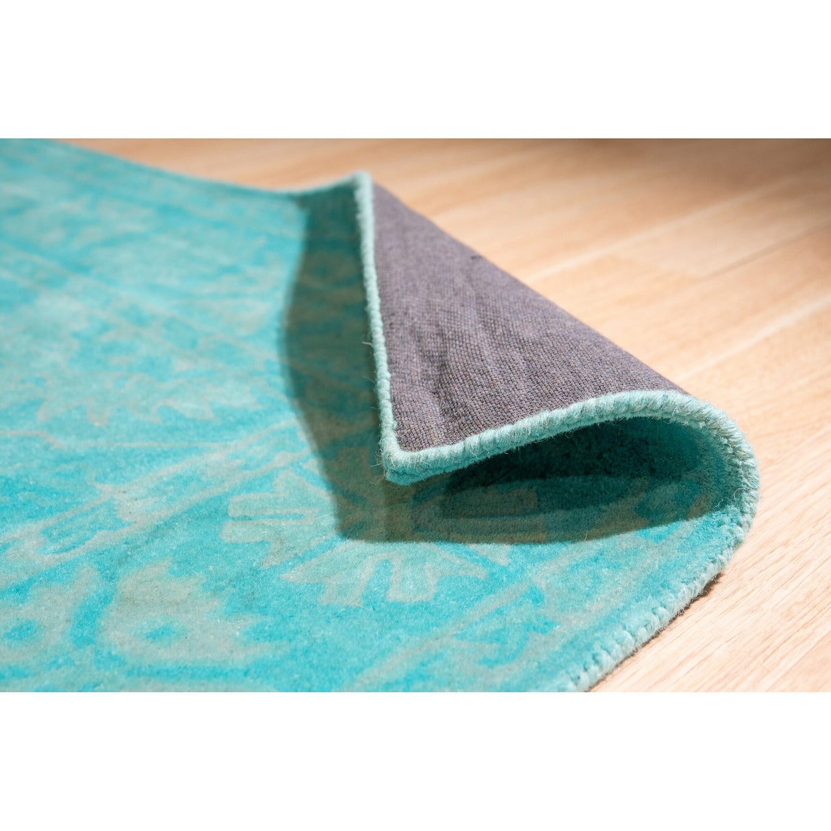 Hand-tufted Wool Green Traditional Oriental Overdyed Rug - 4' x 6'