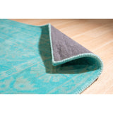 Hand-tufted Wool Green Traditional Oriental Overdyed Rug - 4' x 6'