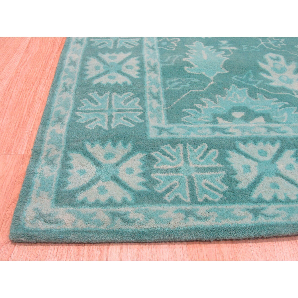 Hand-tufted Wool Green Traditional Oriental Overdyed Rug - 4' x 6'