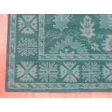 Hand-tufted Wool Green Traditional Oriental Overdyed Rug - 4' x 6'