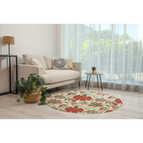 Hand-tufted Wool Ivory Transitional Floral Spring Garden Rug