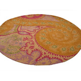 Hand-tufted Wool Orange Transitional Floral Paisley Rug