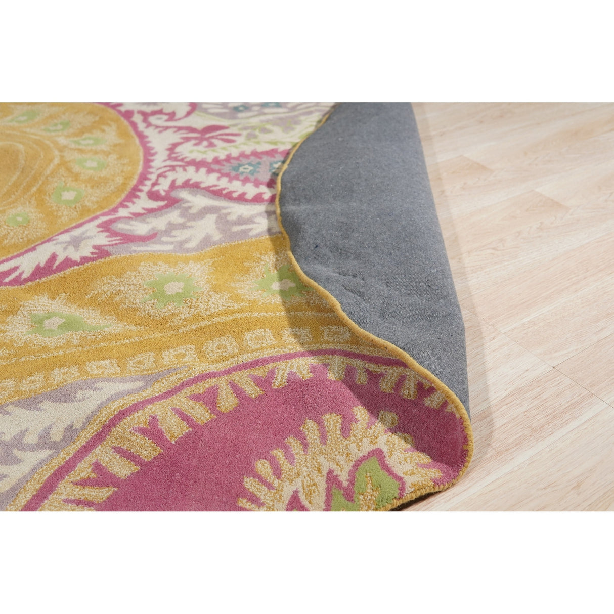 Hand-tufted Wool Orange Transitional Floral Paisley Rug