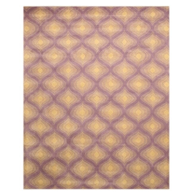 Hand-tufted Wool Purple Contemporary Paris Rug (7'9 x 9'9) - 7'9" x 9'9"