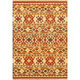 Hand-woven Anatolian Kilim Cream Rug (4'7 x 6'7) - multi