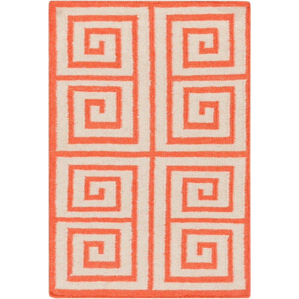 Hand-woven Auckland Flatweave Wool Area Rug