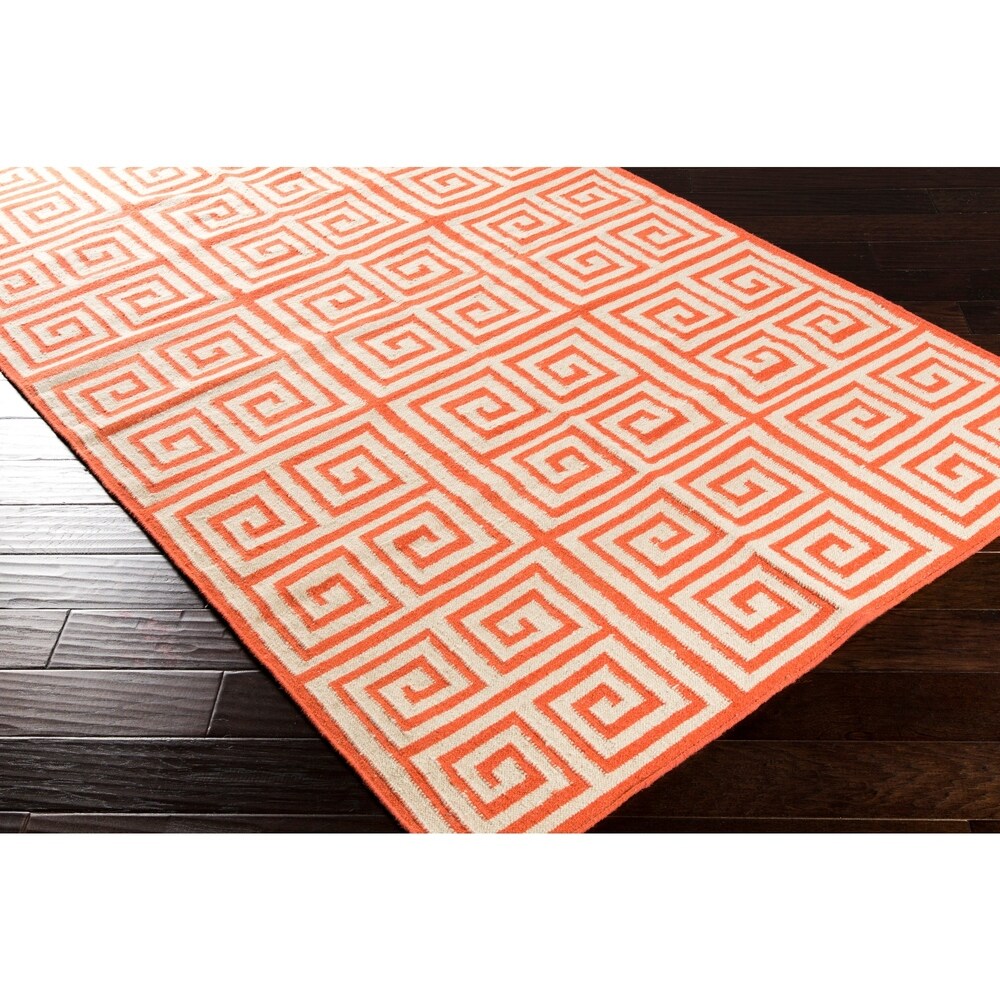 Hand-woven Auckland Flatweave Wool Area Rug