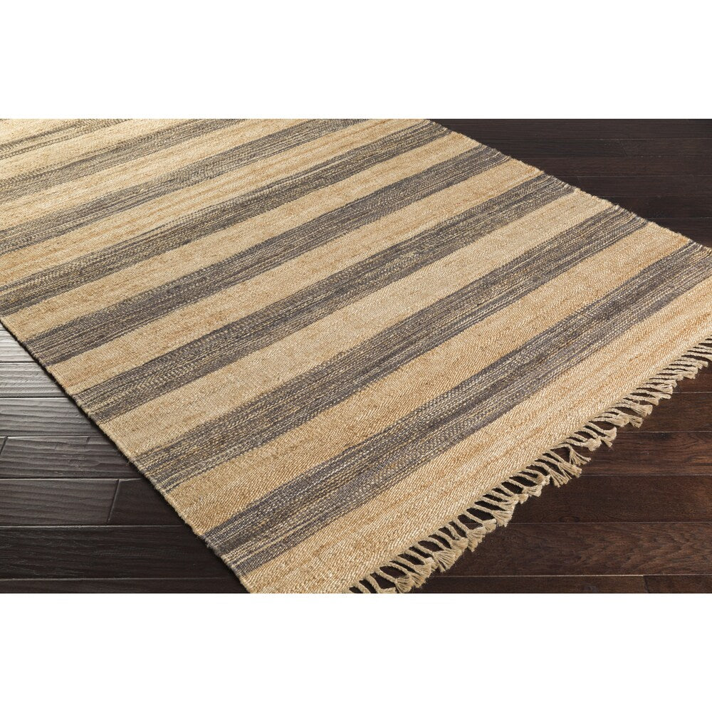 Hand-woven Becky Stripe Jute Area Rug