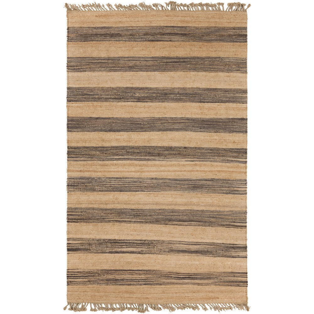 Hand-woven Becky Stripe Jute Area Rug