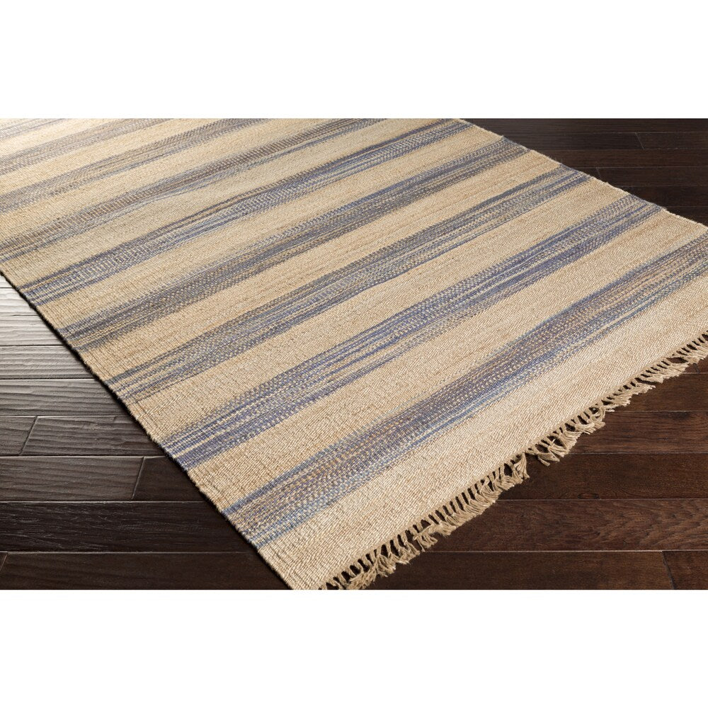 Hand-woven Becky Stripe Jute Area Rug