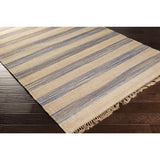 Hand-woven Becky Stripe Jute Area Rug
