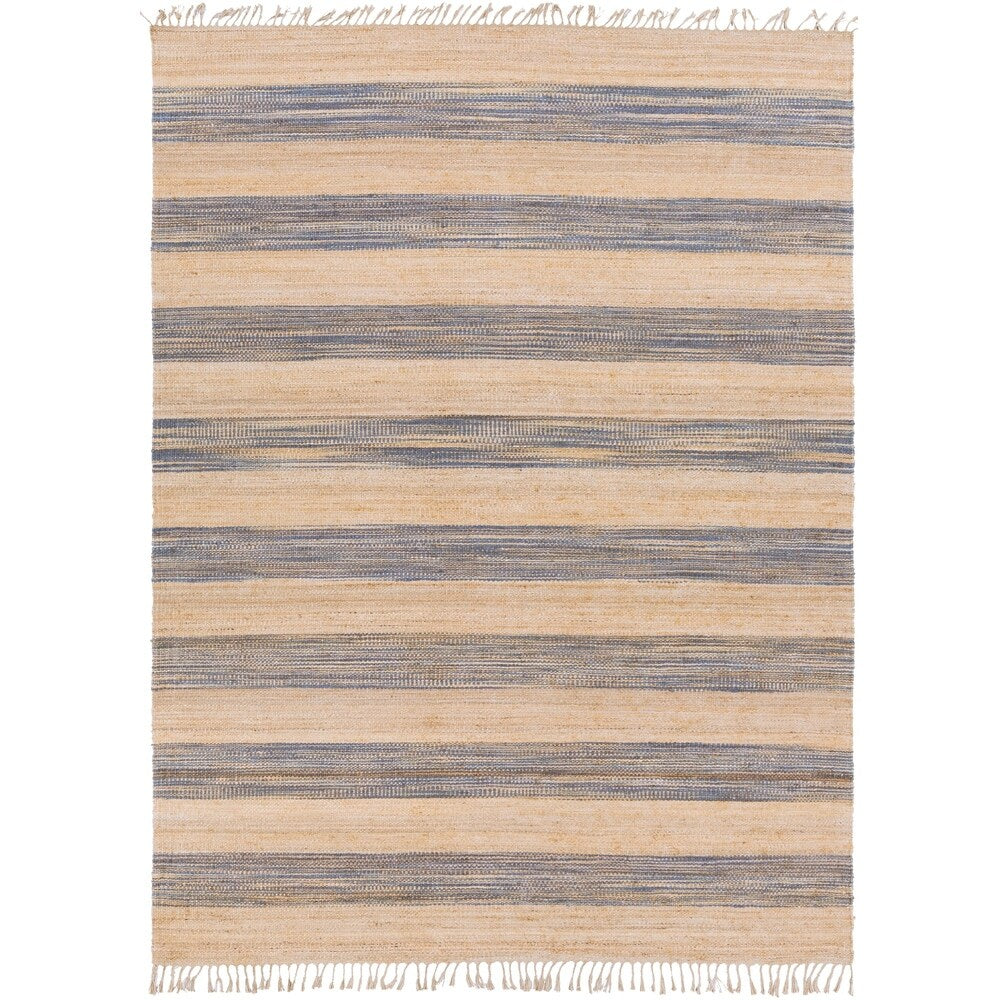 Hand-woven Becky Stripe Jute Area Rug