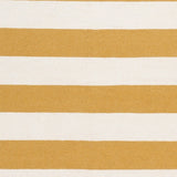 Hand-woven CamelStripe Mustard Wool Area Rug - 5' x 8'