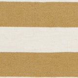 Hand-woven CamelStripe Mustard Wool Area Rug - 5' x 8'