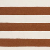 Hand-woven CaramelStripe Sepia Wool Area Rug - 2' x 3'